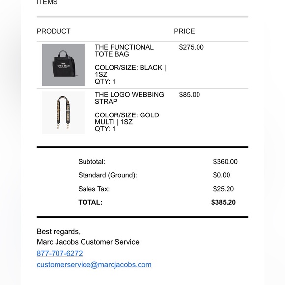 Marc Jacobs Functional Tote Bag with Logo Strap - Picture 11 of 11